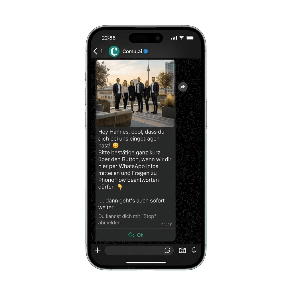 Double-Opt-In Nachricht im WhatsApp